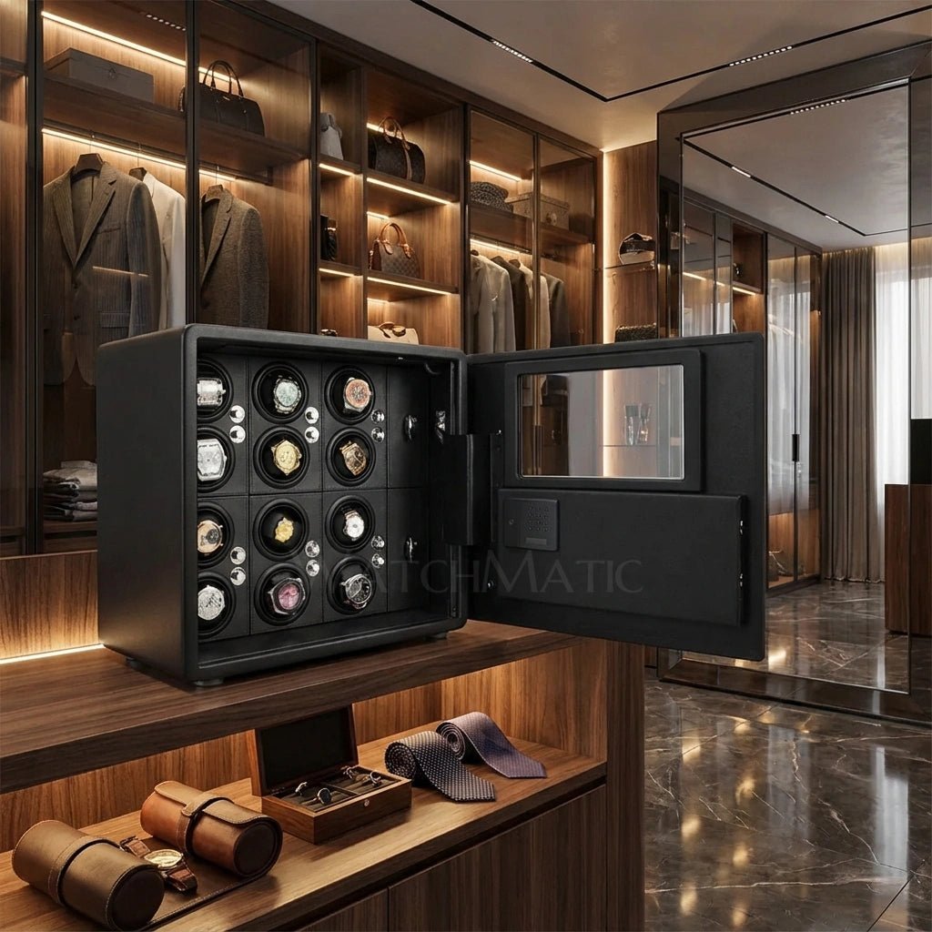 WatchMatic Kovra Vault Series 12 - Watch Winder Safe Box - WatchMatic