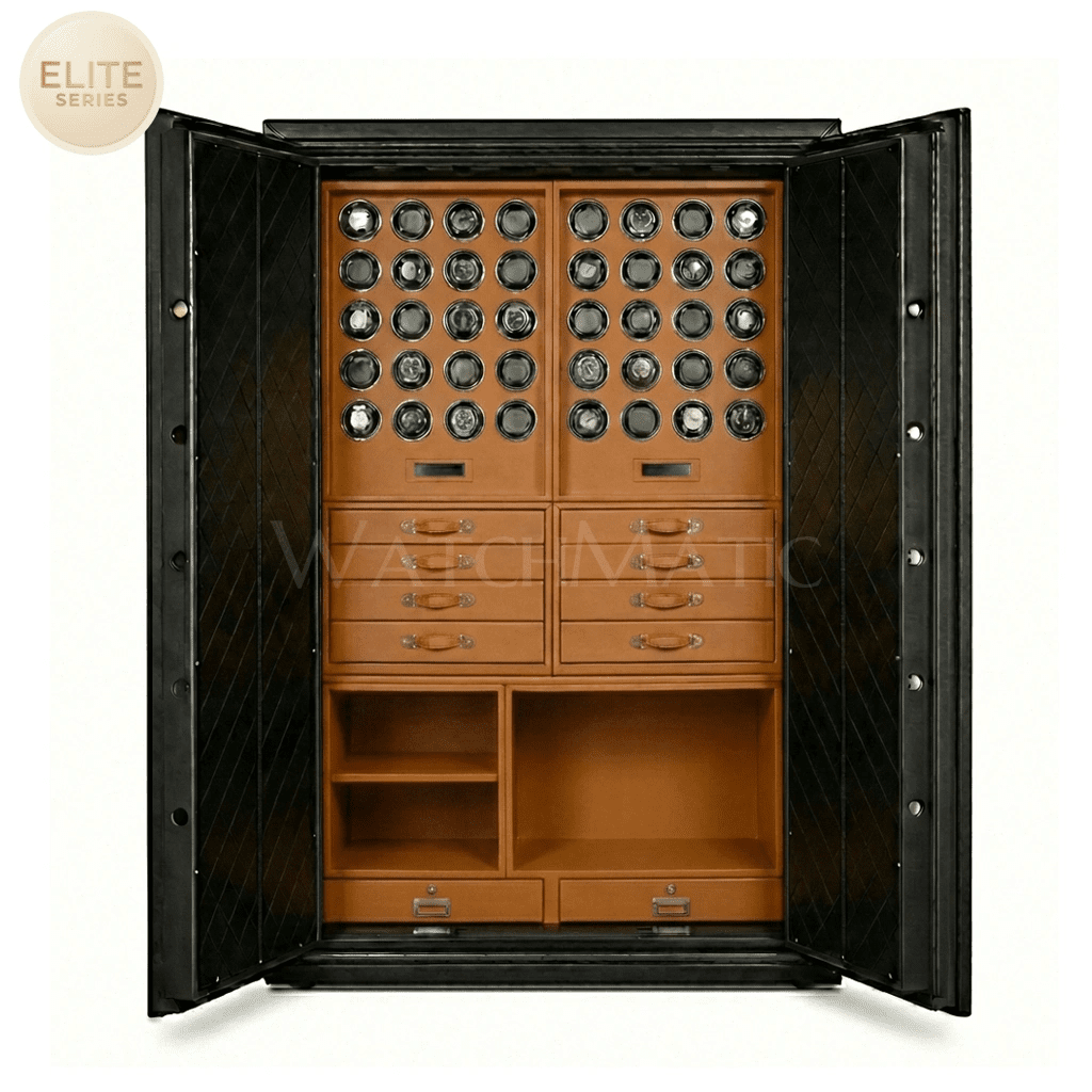 buy Sovereign™ Leather Vault – Dual Door Watch Safe Cabinet at WatchMatic with free shipping