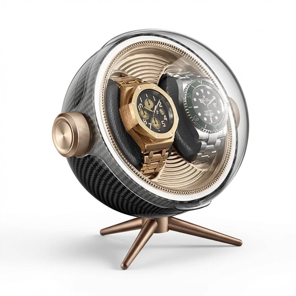 WATCHMATIC Zeno Luxury Double Watch Winder 14:1000137772 Bits-Carbon Fiber - WatchMatic