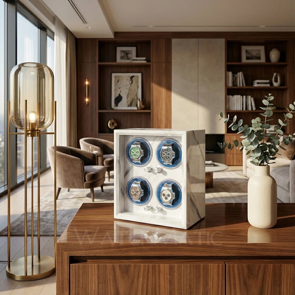 WatchMatic Regis Quad Watch Winder RegisWhite-4 Epitopes - WatchMatic